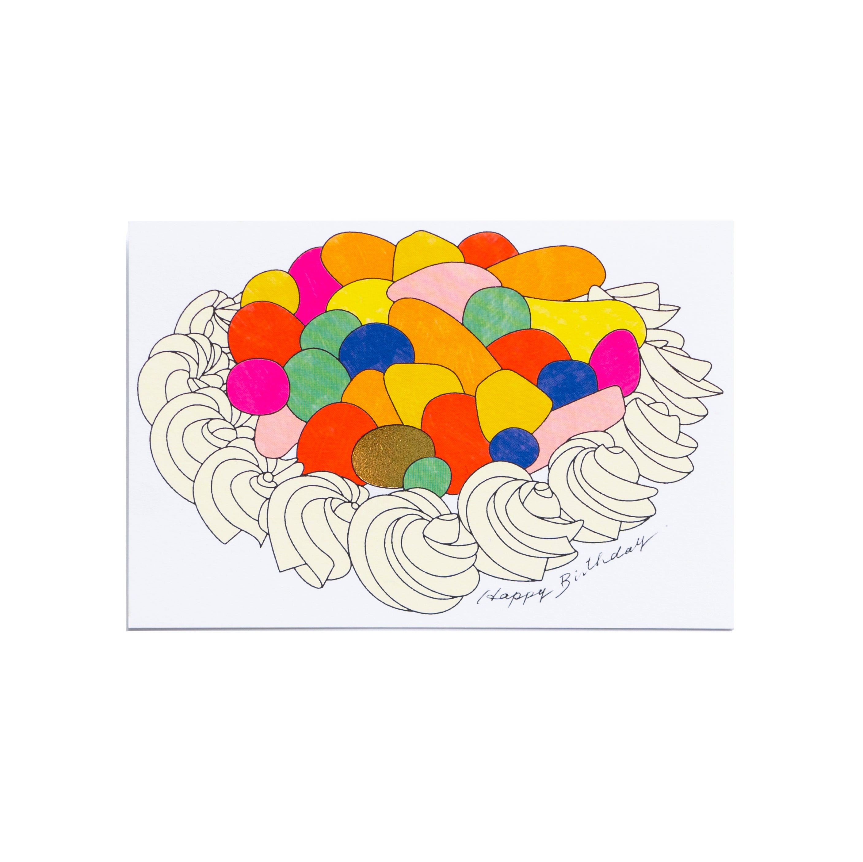 ポストカード Happy Birthday「フルーツケーキ」