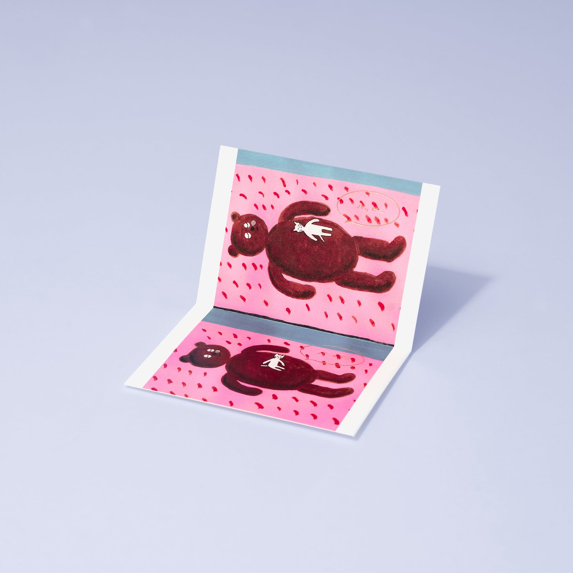 ミニカード HAPPY BIRTHDAY　Cat on Bear