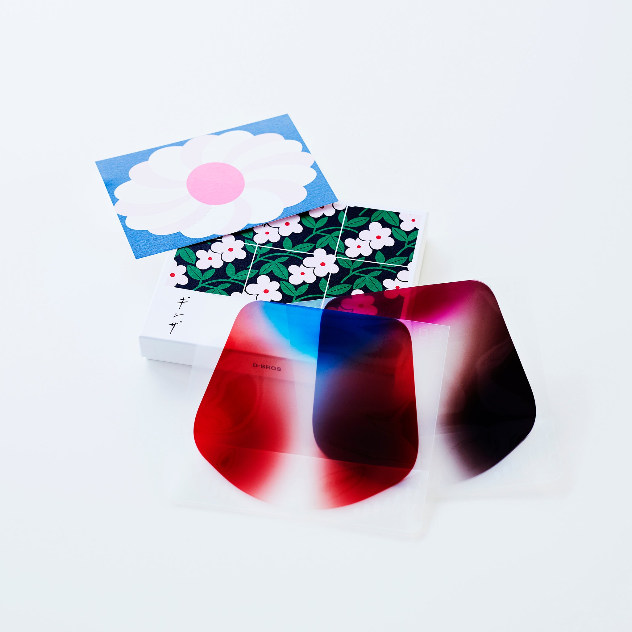 フラワーベースとカードのギフト「Thank you」mini pink（ギフト包装済み）