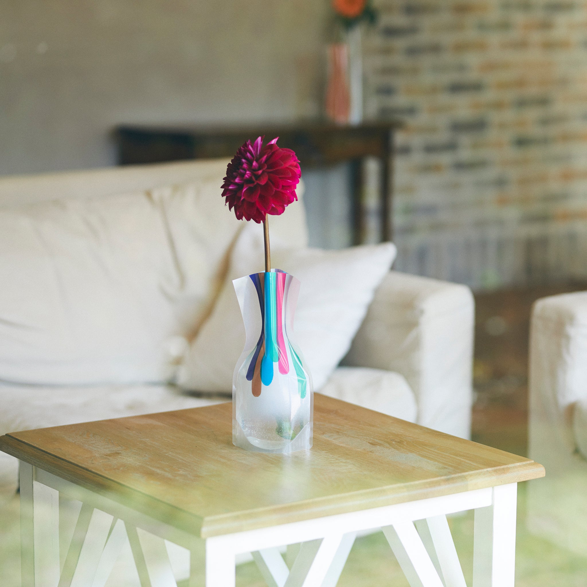 フラワーベース カラードロップス＋ブラウン