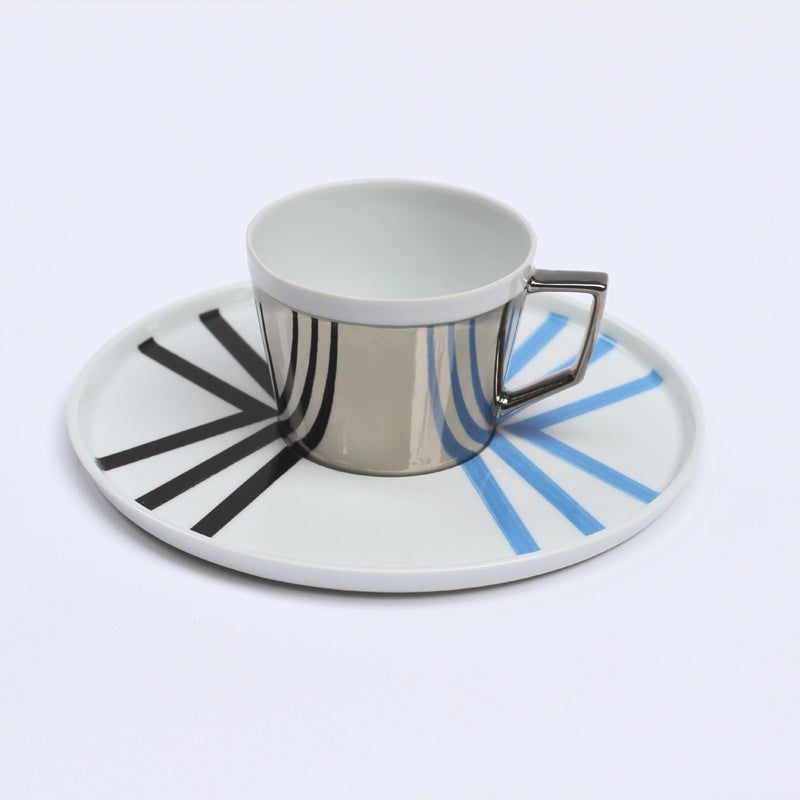 ミラーカップ＆ソーサー「ZIGZAG」B