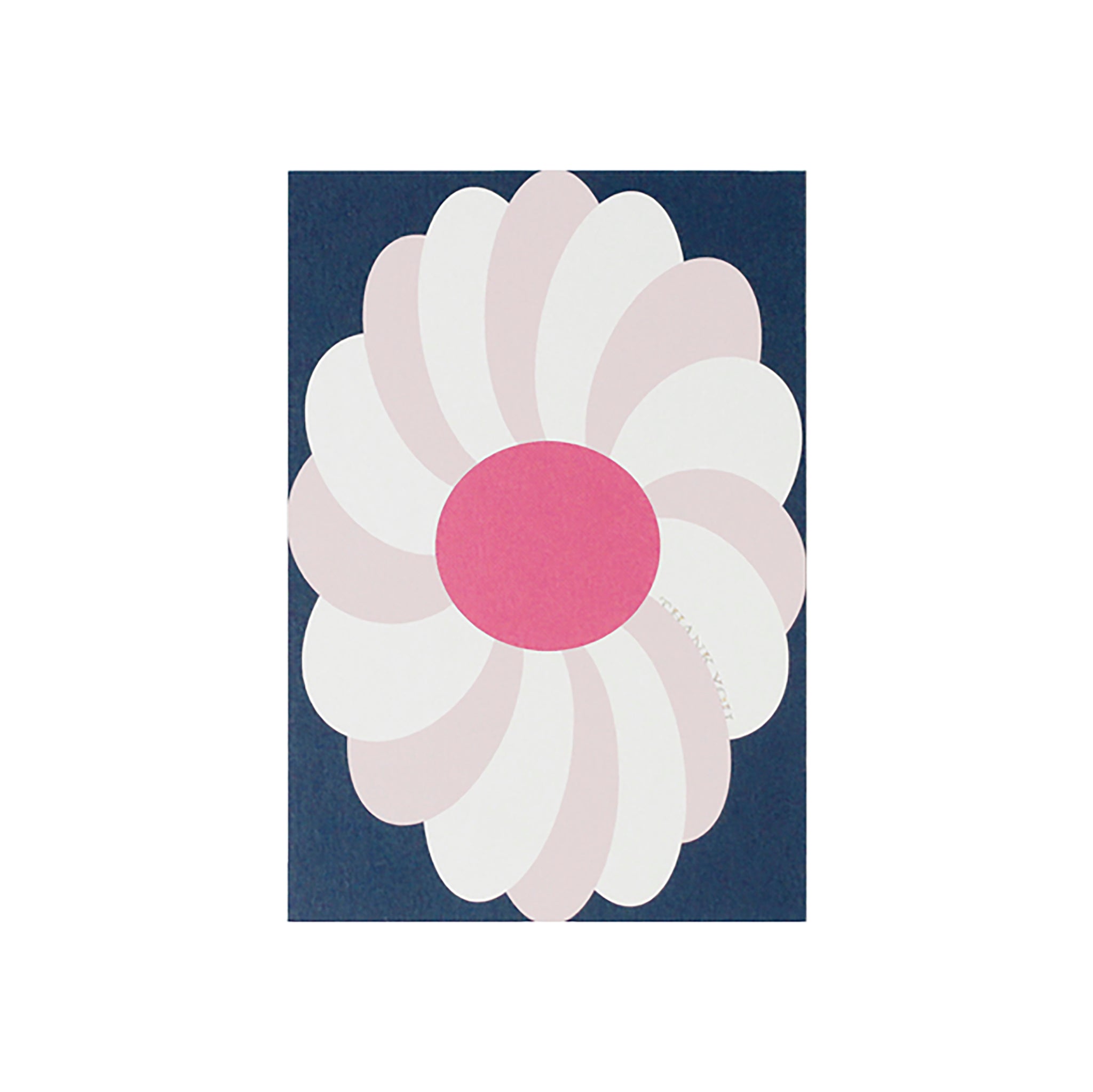 フラワーベースとカードのギフト「Thank you」mini pink（ギフト包装済み）