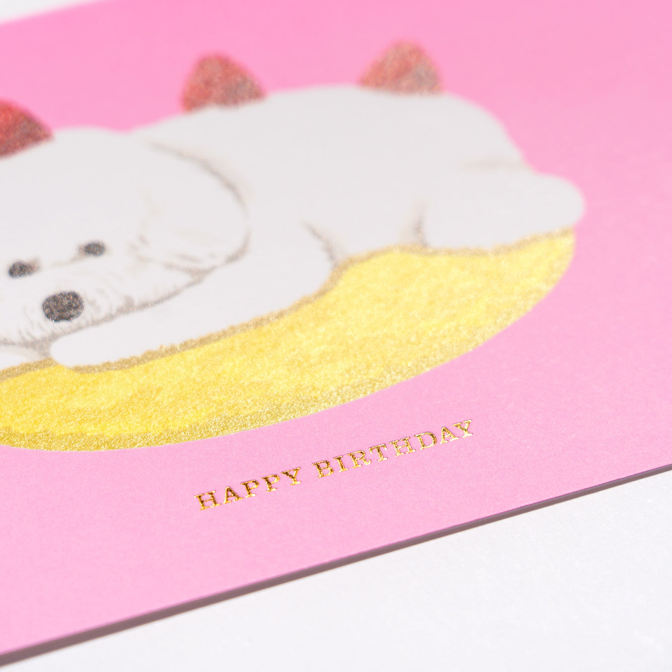 ポストカード Happy Birthday「イヌとケーキ」