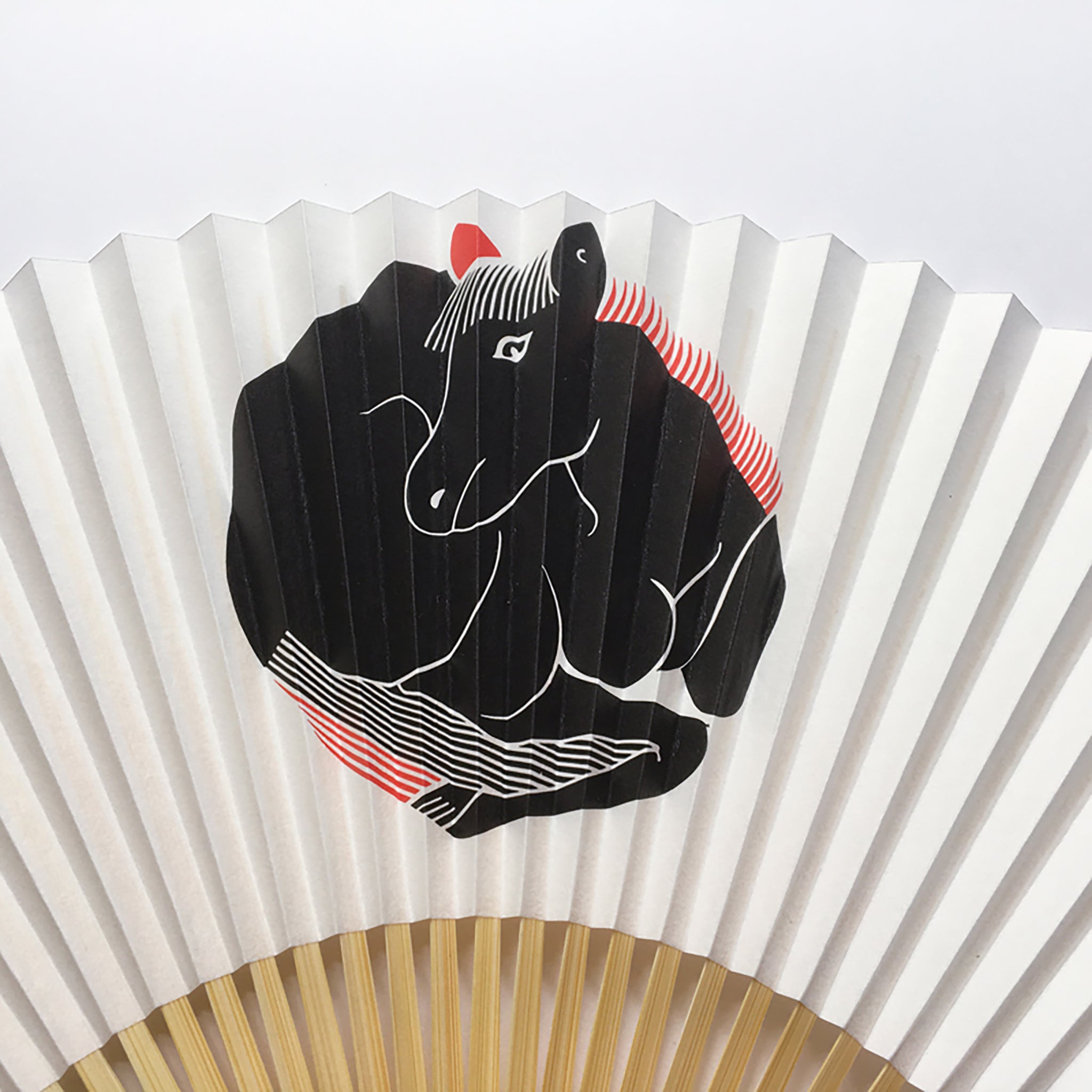 扇子　坐り馬